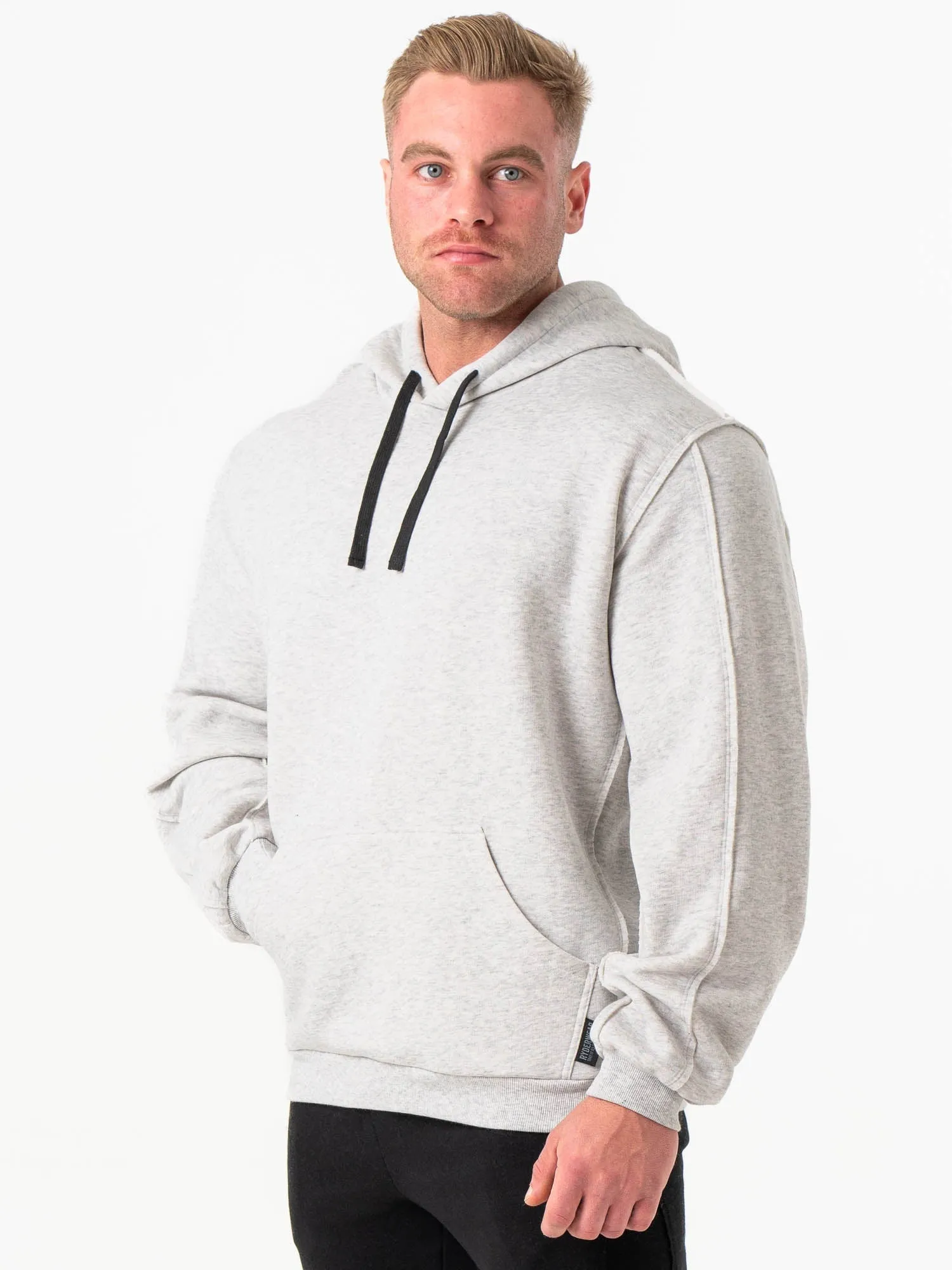 Force Hoodie - Chalk Grey Marl sporty look