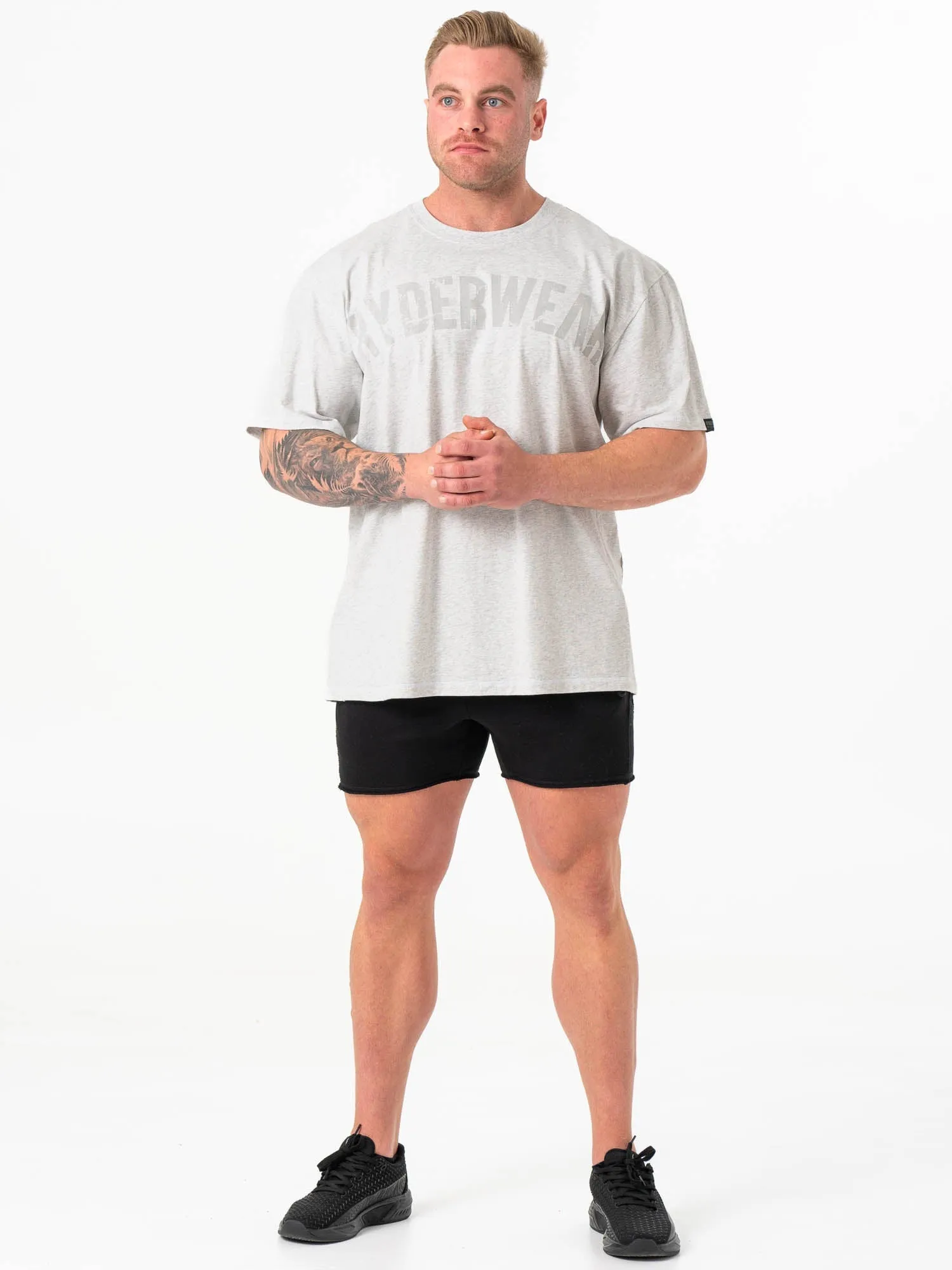 Force Oversized T-Shirt - Chalk Grey Marl family set