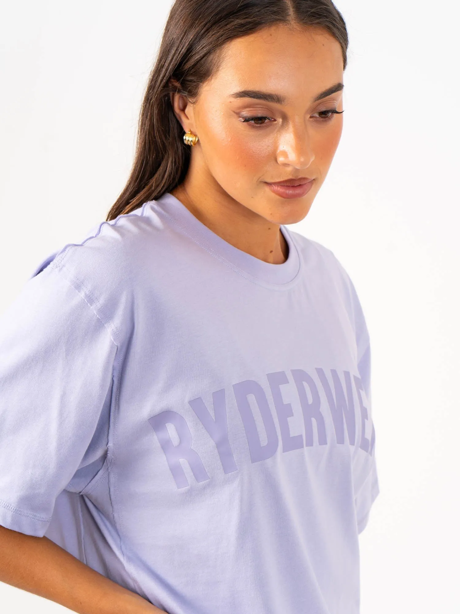 Force Oversized T-Shirt - Lavender soft fabric