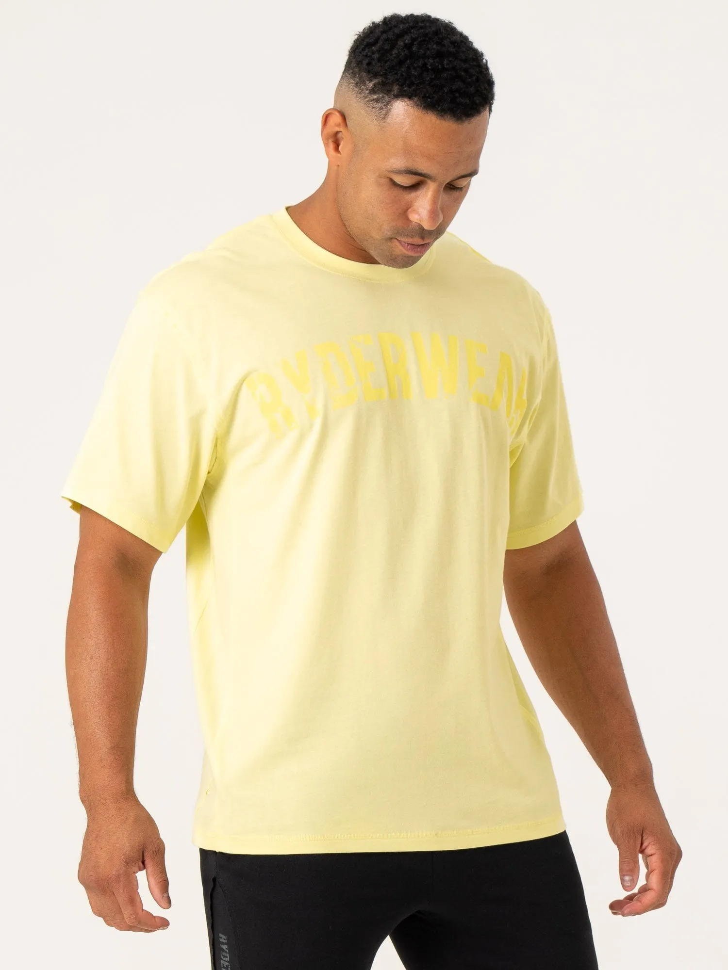 Force Oversized T-Shirt - Lemon gym wear