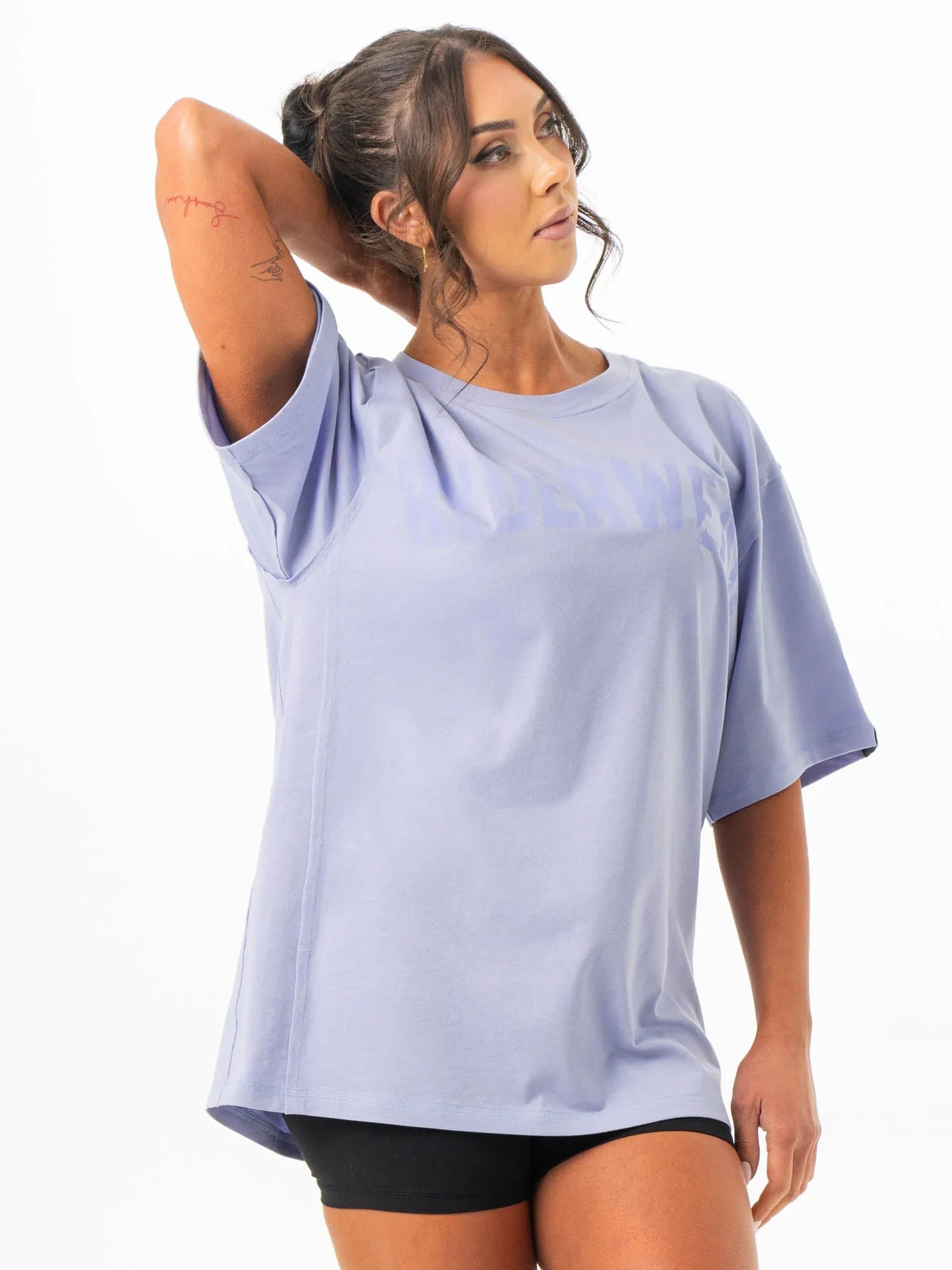Force Oversized T-Shirt - Lilac Blue winter warm