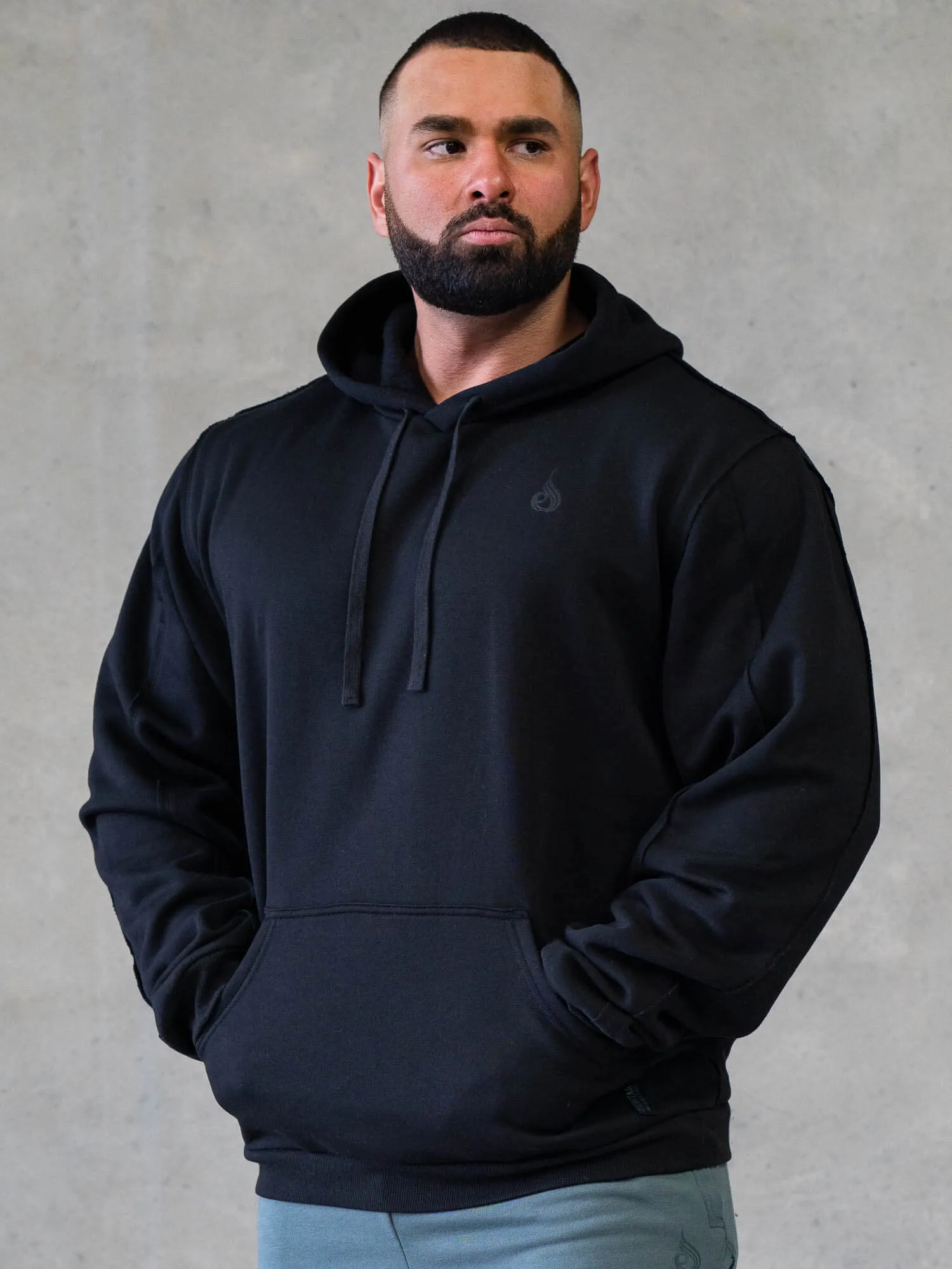 Force Pullover Hoodie - Black urban casual