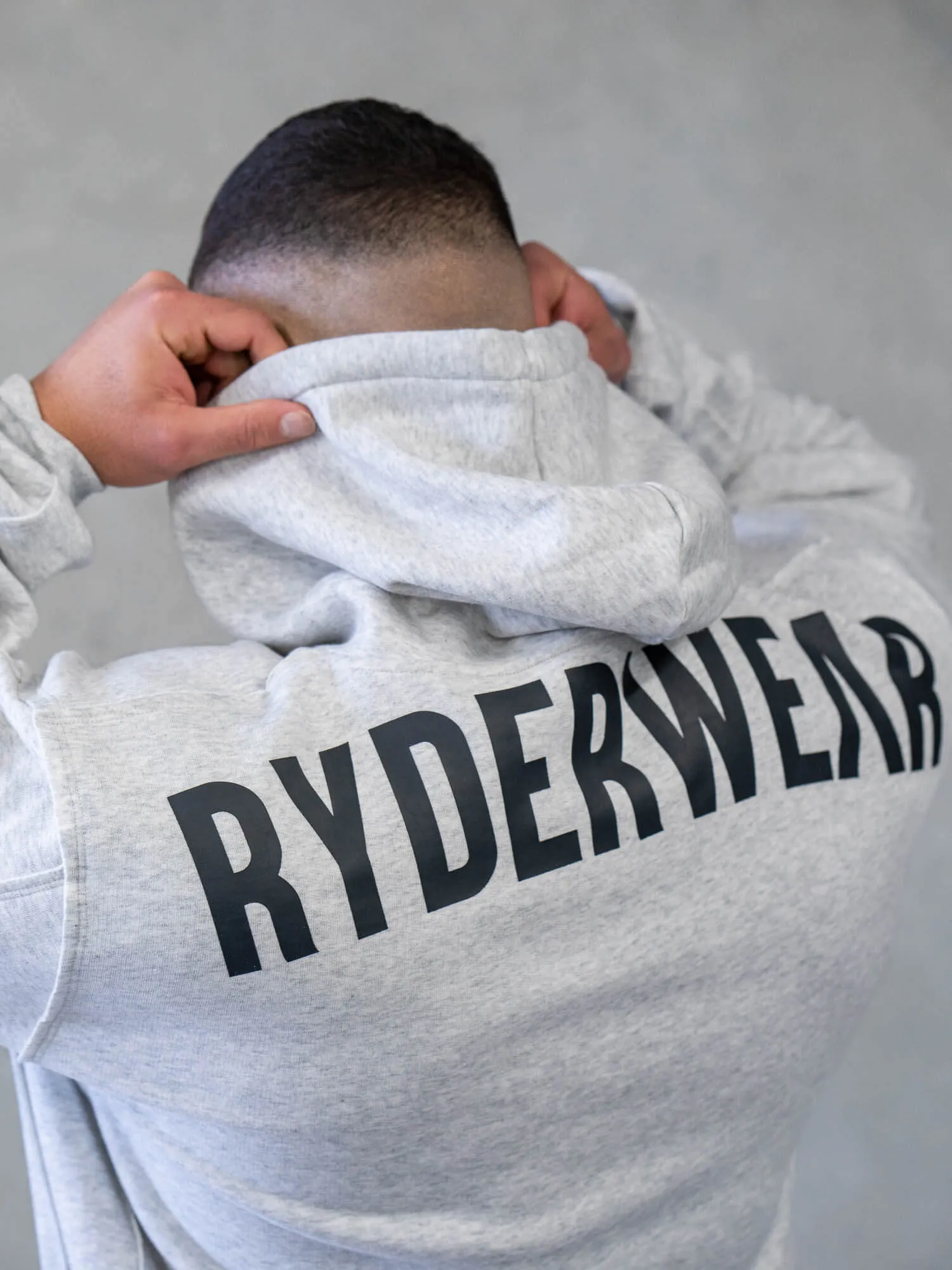 Force Pullover Hoodie - Chalk Grey Marl warm core