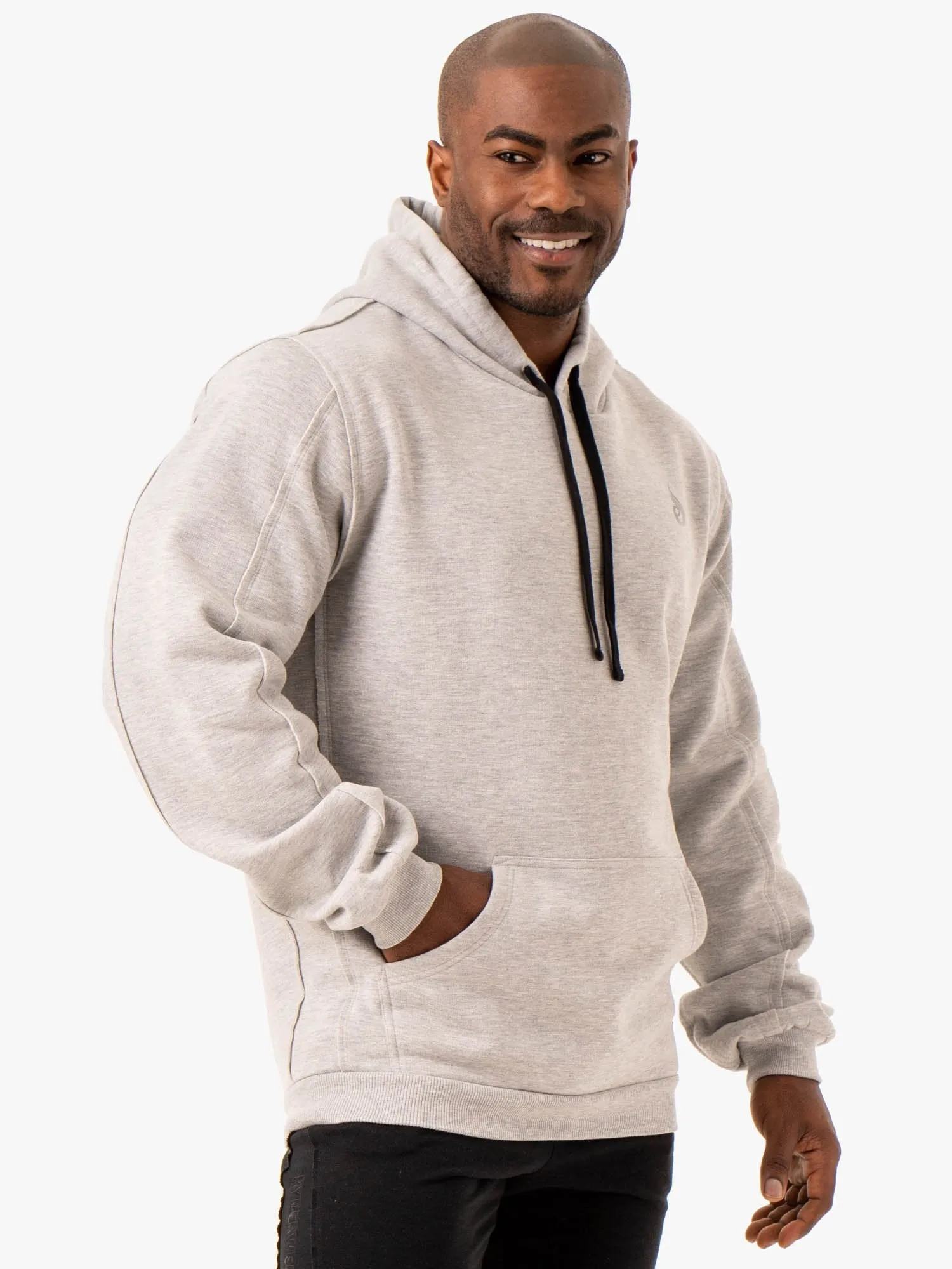 Force Pullover Hoodie - Grey Marl breathable mesh