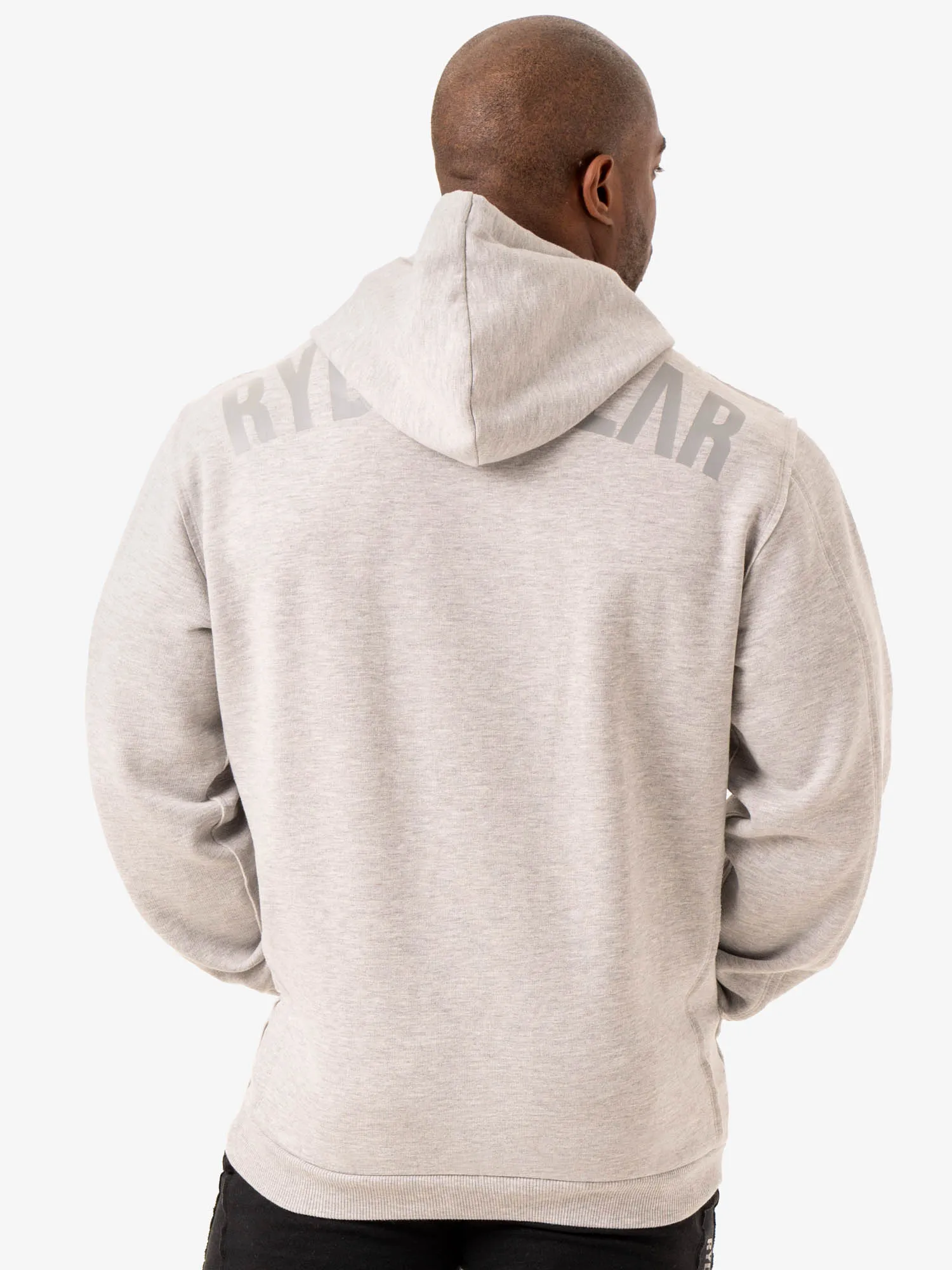 Force Pullover Hoodie - Grey Marl classic cut
