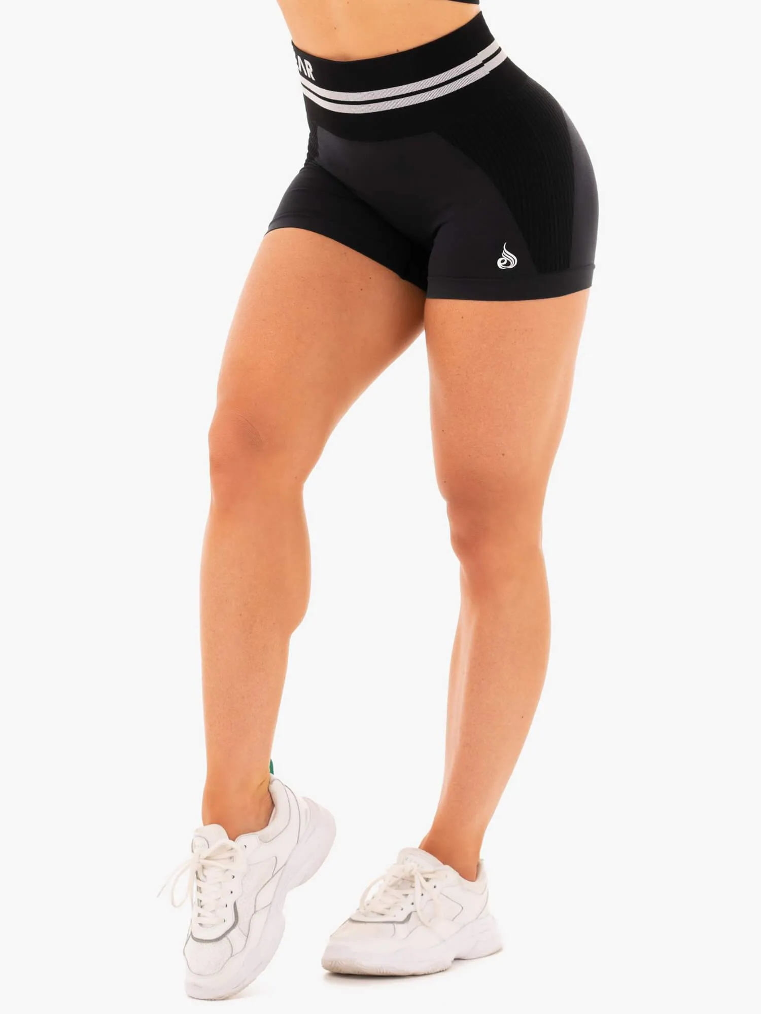 Freestyle Seamless High Waisted Shorts - Black womens sports