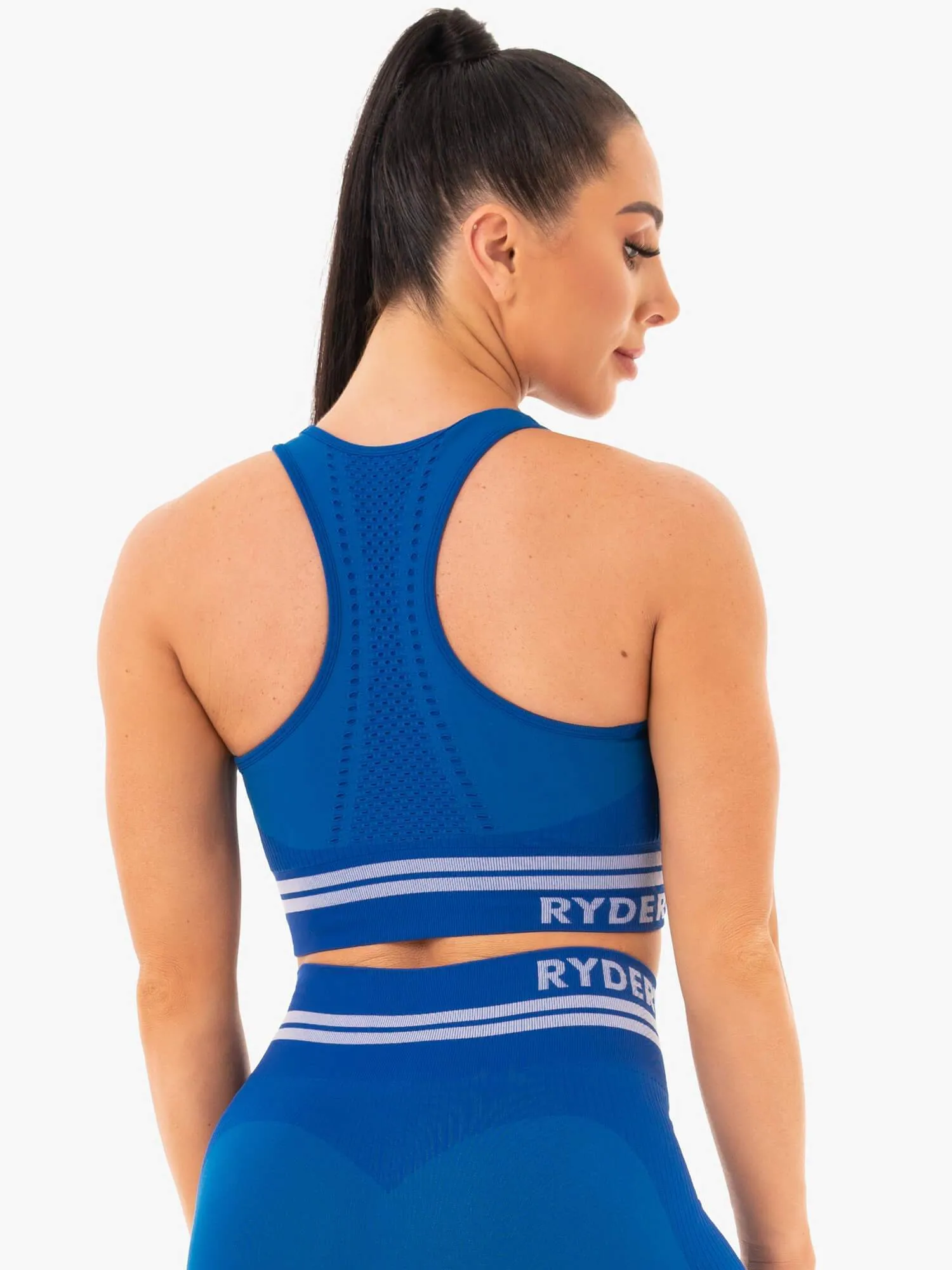 Freestyle Seamless Longline Sports Bra - Blue All Day Wear