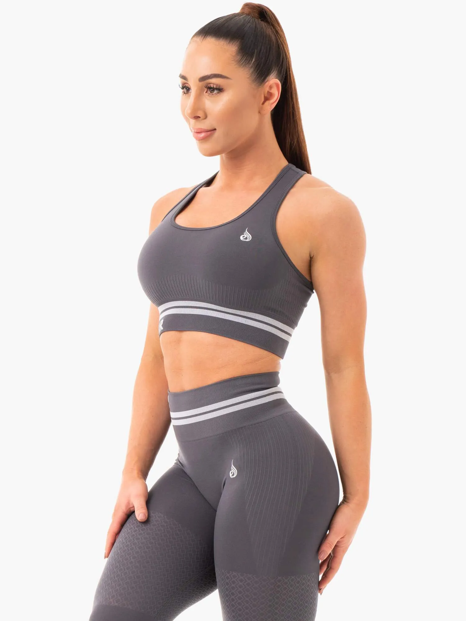 Freestyle Seamless Longline Sports Bra - Charcoal Style Variety