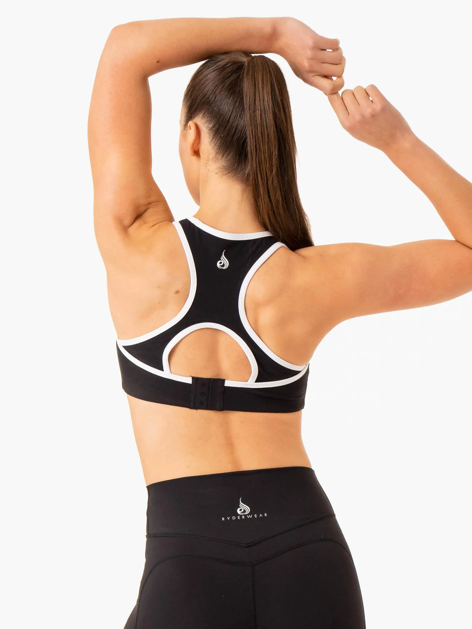 Frequency High Impact Sports Bra - Black Elastic Recovery