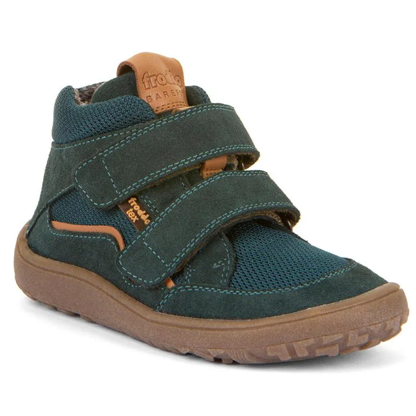 Froddo Boy's and Girl's Tex Autumn Barefoot Ankle Boots - Petroleum soft base