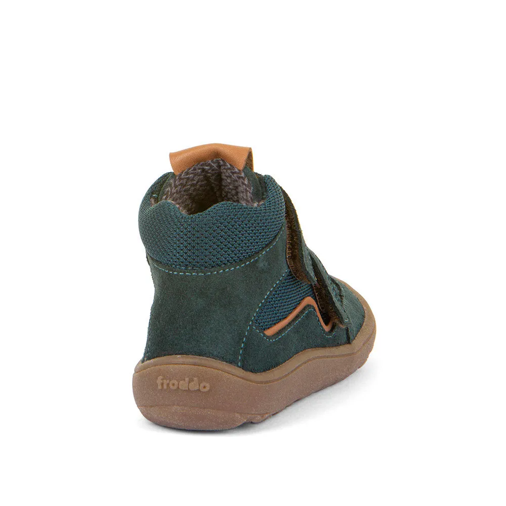 Froddo Boy's and Girl's Tex Autumn Barefoot Ankle Boots - Petroleum smooth wear
