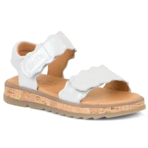 Froddo Girl's Alana Sandals - White Shine Pool Party