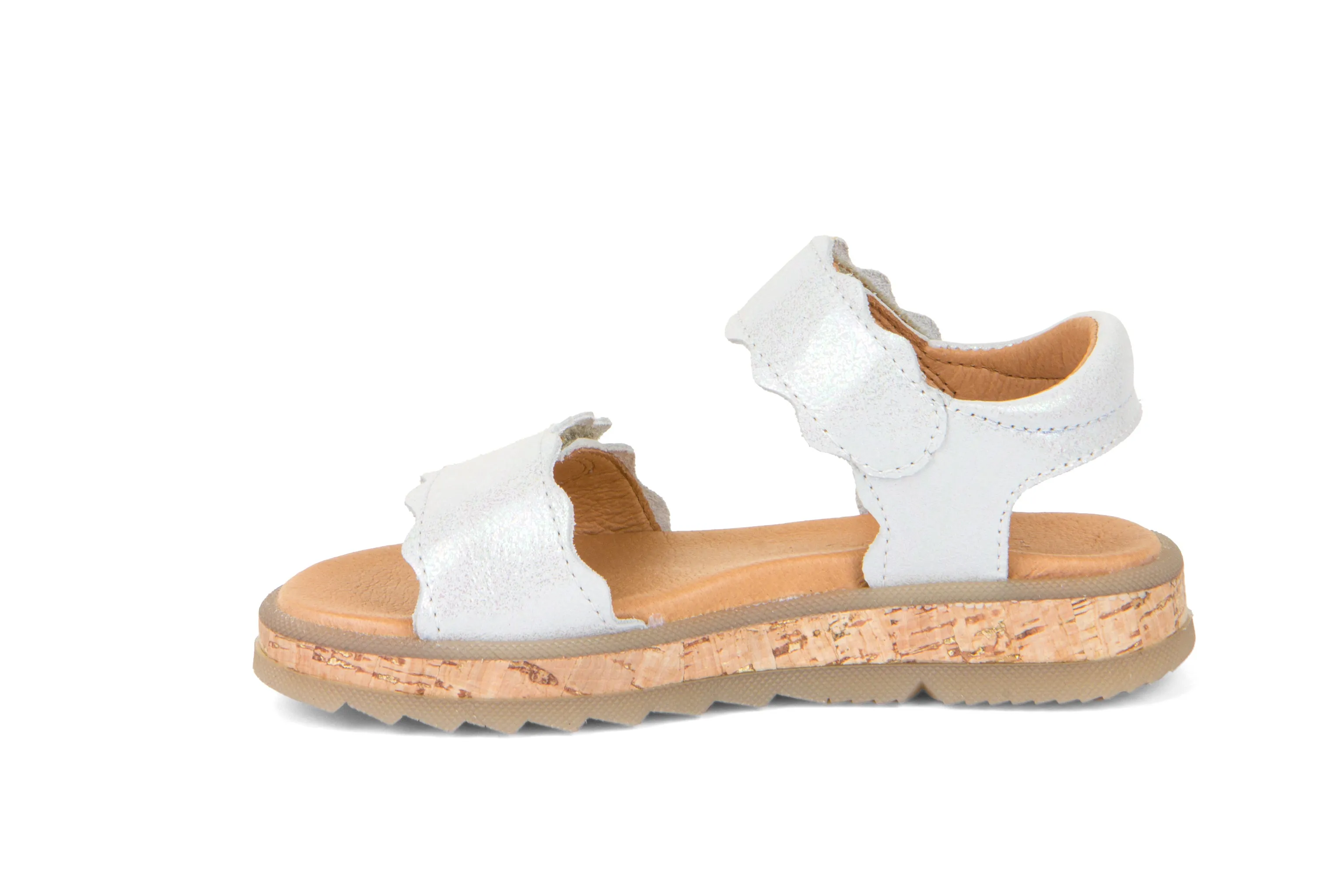Froddo Girl's Alana Sandals - White Shine Simple Soul