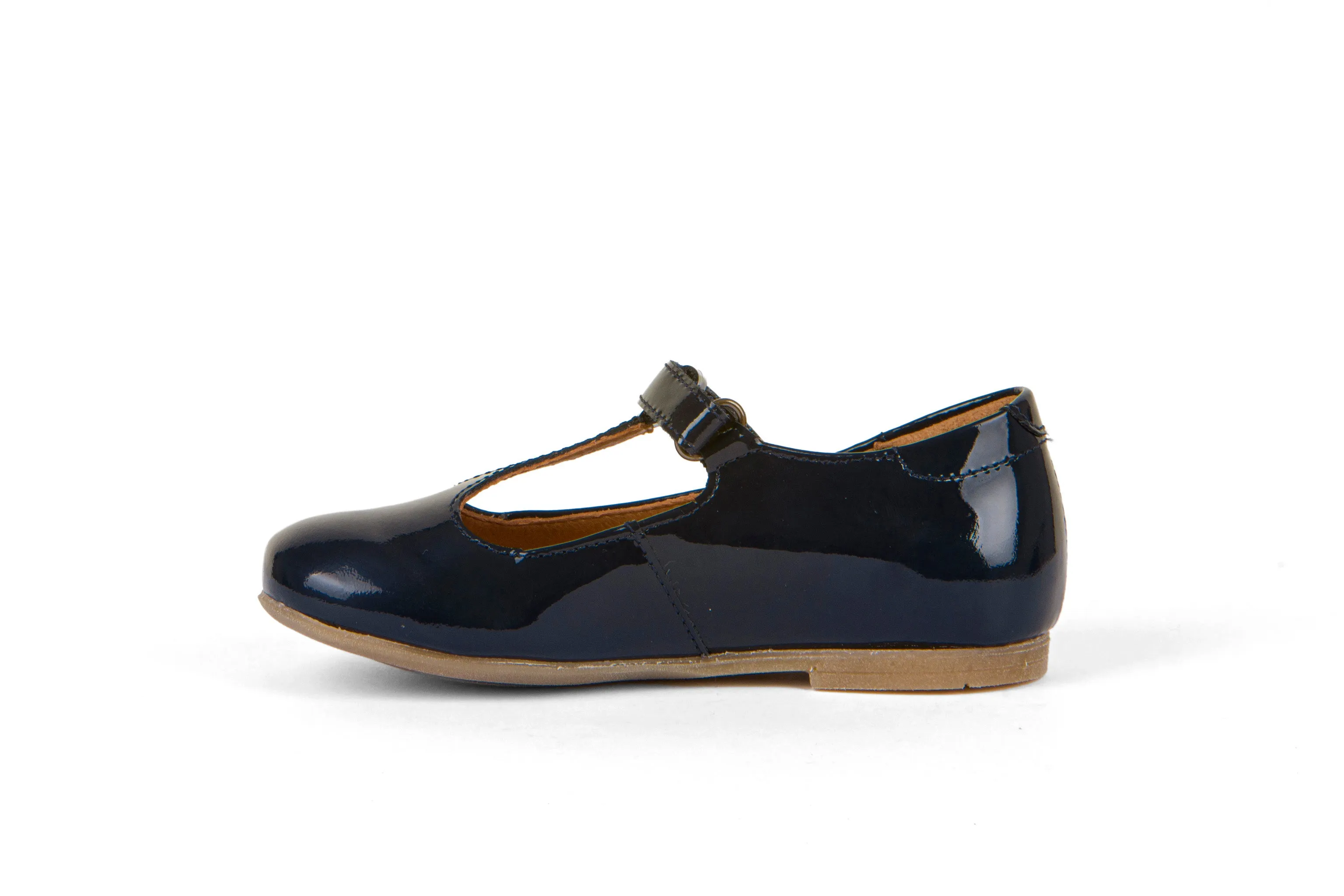 Froddo Girl's Fiona T Bar Dress Shoes - Blue Patent tailored vibe