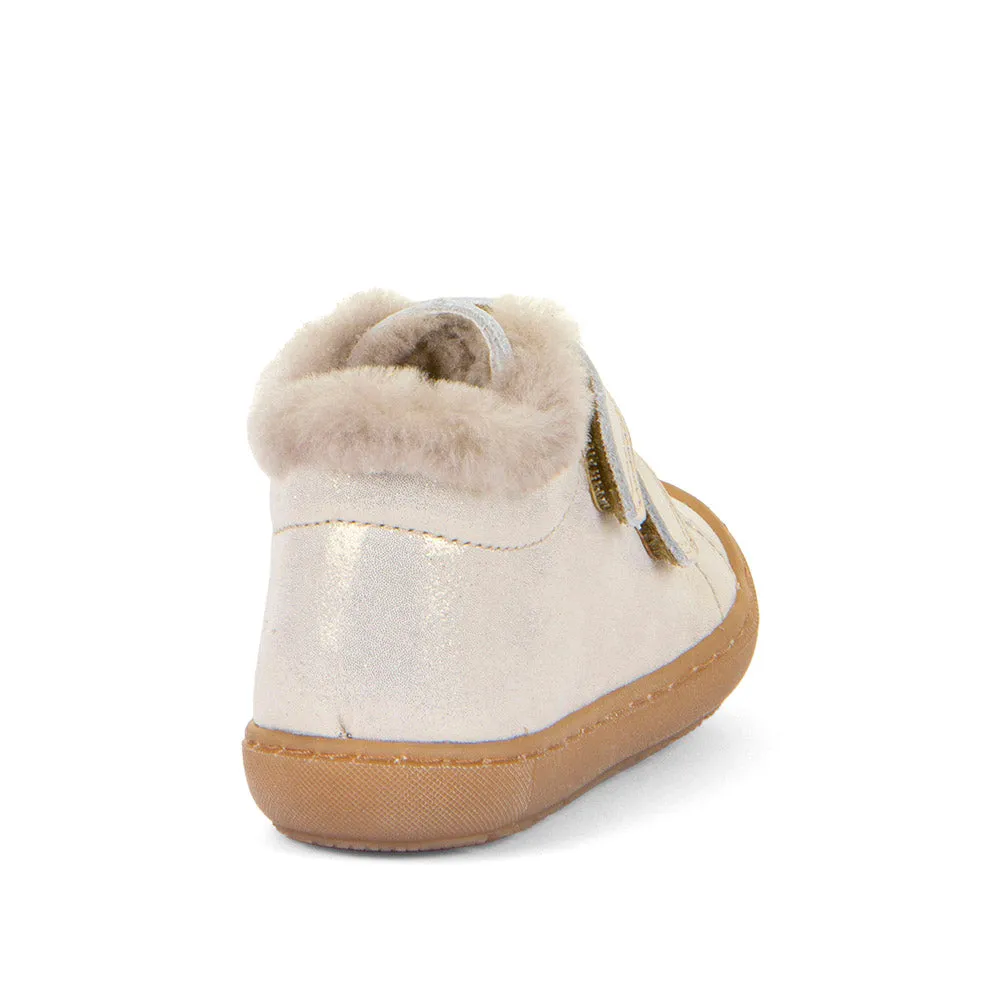 Froddo Girl's Ollie S Furry Casual Shoes - Gold Shine feel home