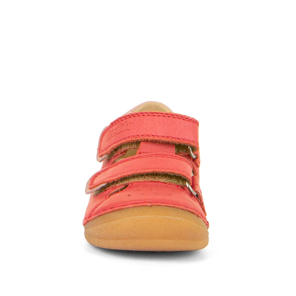 Froddo Girl's Paix Up Double Sandals - Coral light sole