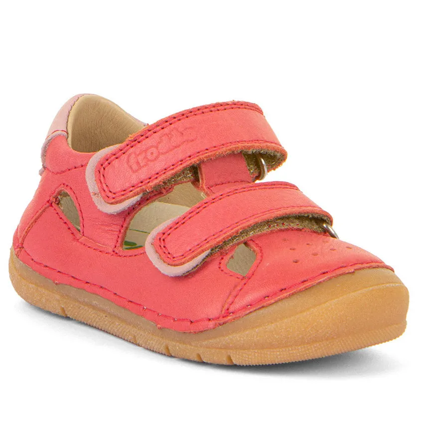 Froddo Girl's Paix Up Double Sandals - Coral Barefoot Vibe
