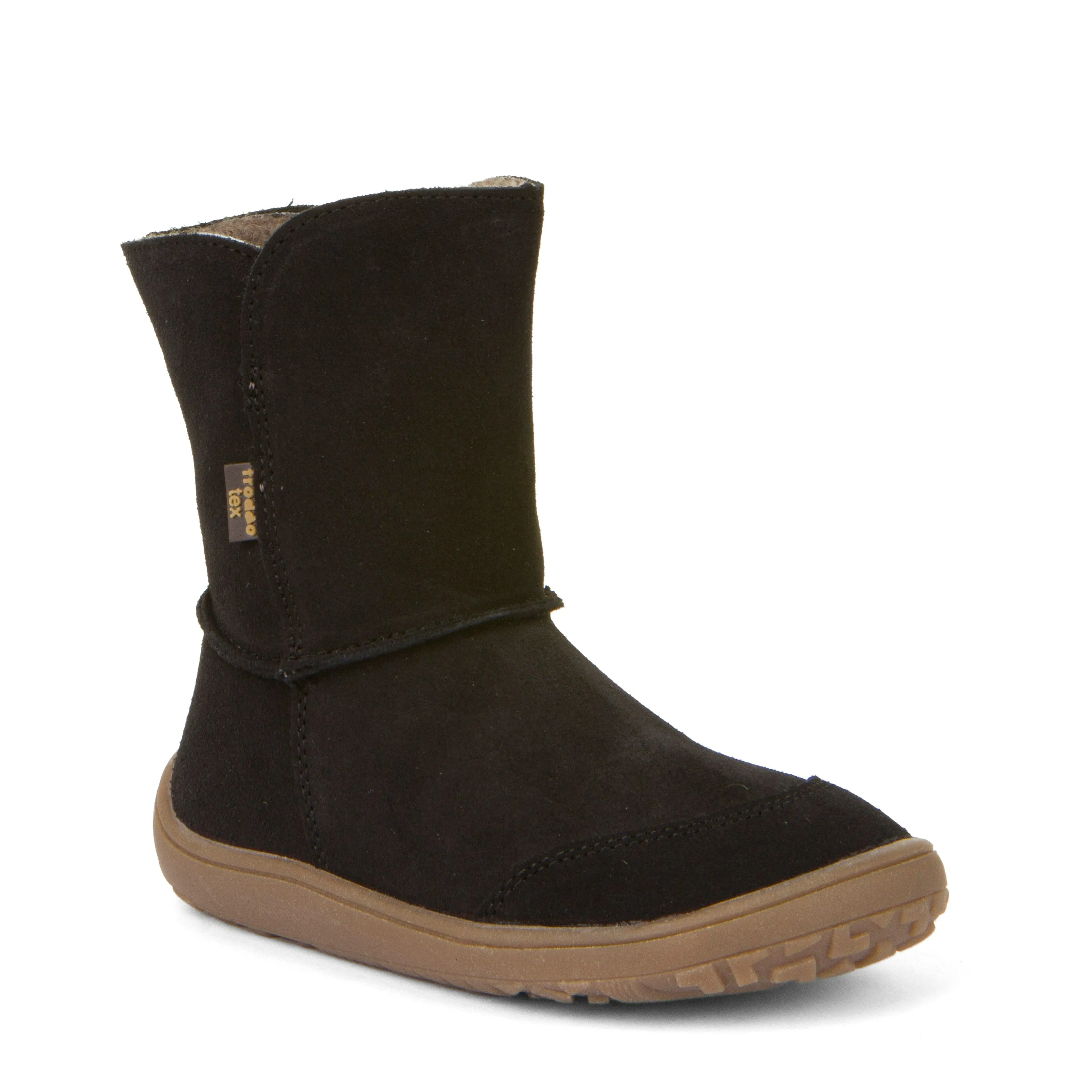 Froddo Kid's Barefoot Tex Suede Waterproof Boots - Black heritage look