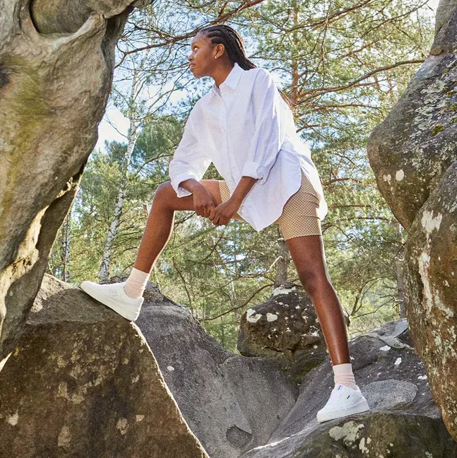 GEN1 Sneaker in White Plant Leather from MoEa Gentle Motion