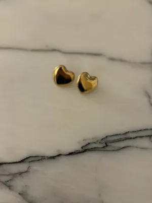 Gold Heart Earrings dream catcher
