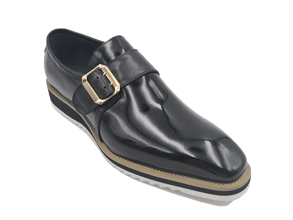 Gorgeous Patent Leather Slip on Monkstrap - Black clean lines