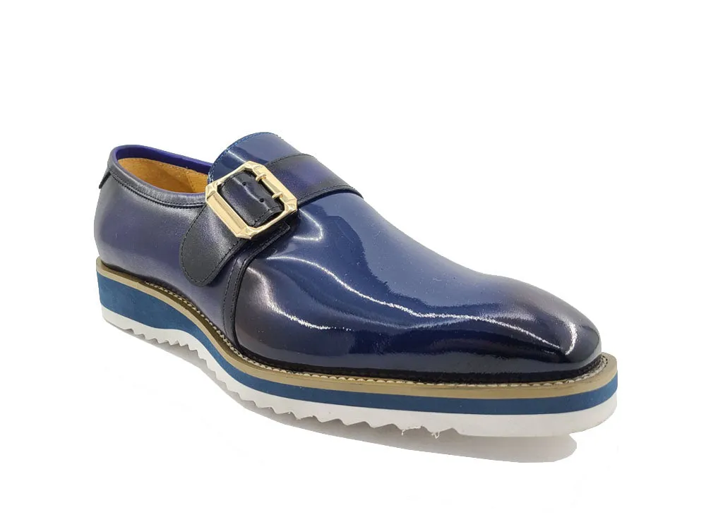 Gorgeous Patent Leather Slip on Monkstrap - Navy culture vibe