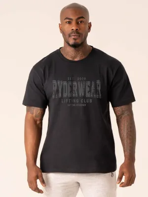 Grit Oversized T-Shirt - Black custom artwork