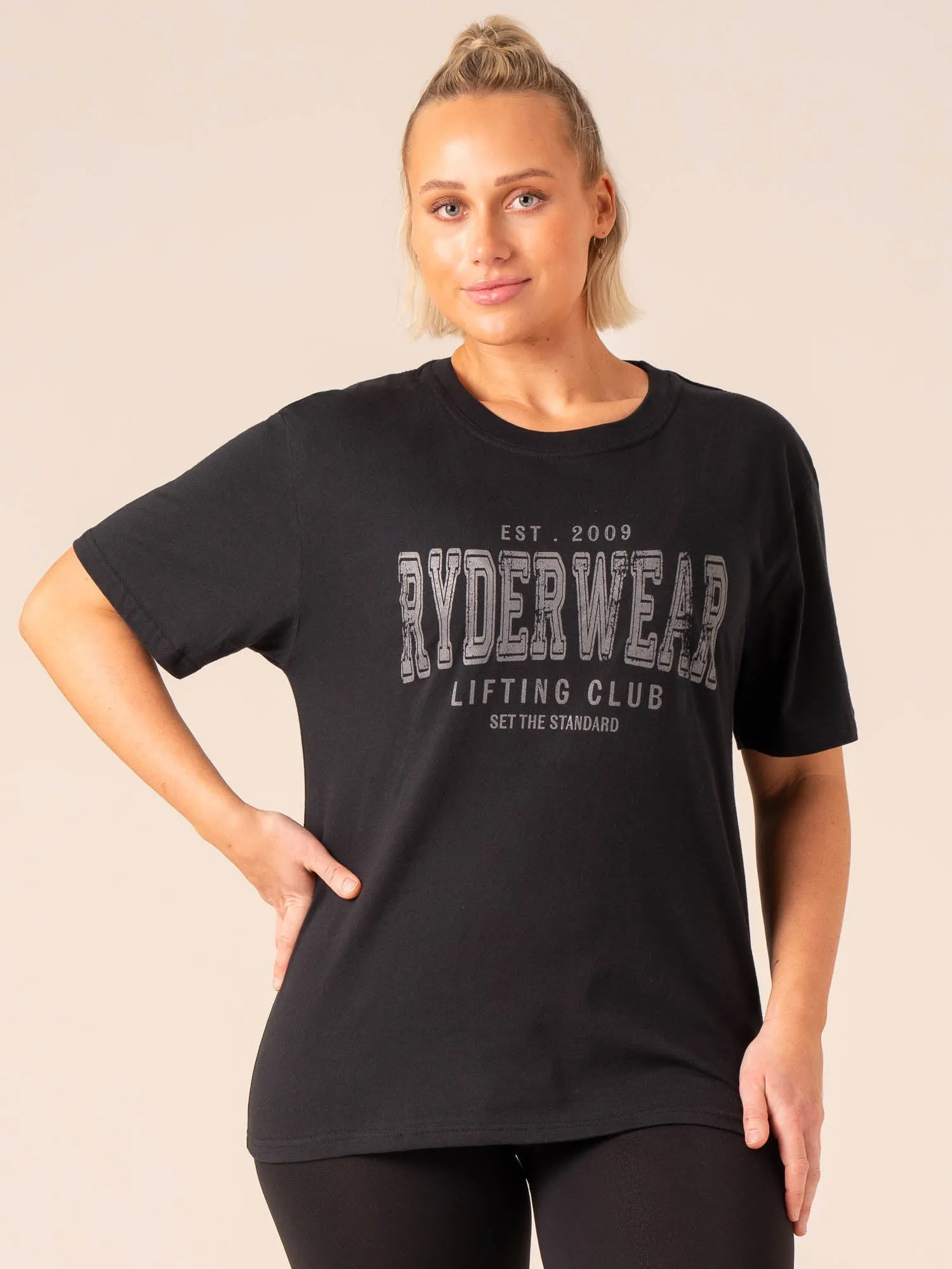 Grit Oversized T-Shirt - Black diverse style