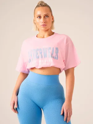 Grit Oversized T-Shirt - Pink adventure wear