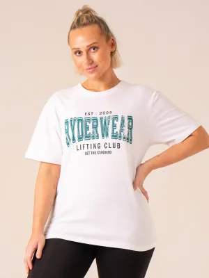 Grit Oversized T-Shirt - White casual fashion