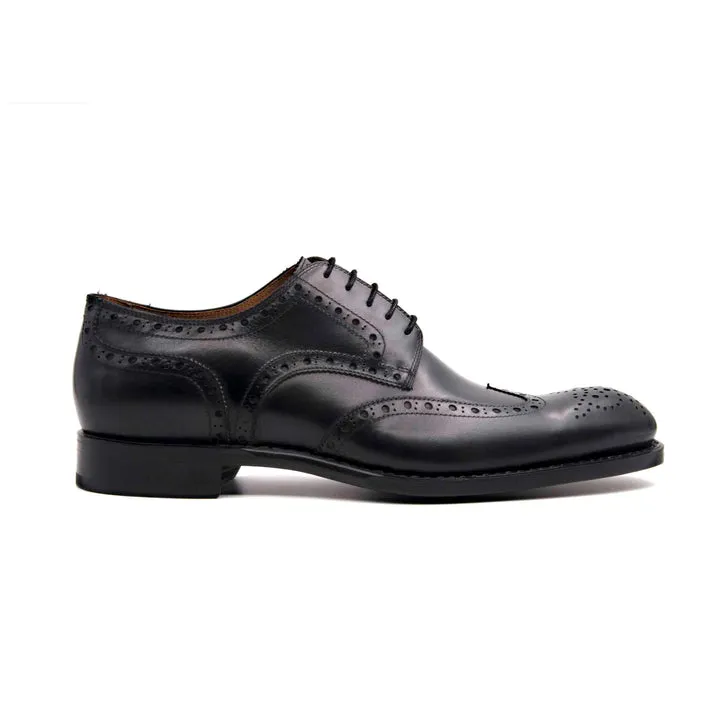 H and H Brogue Lace Up Shoes - Black style core