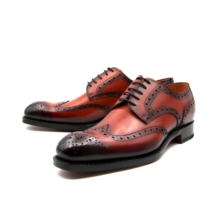 H and H Brogue Lace Up Shoes - Camel business touch