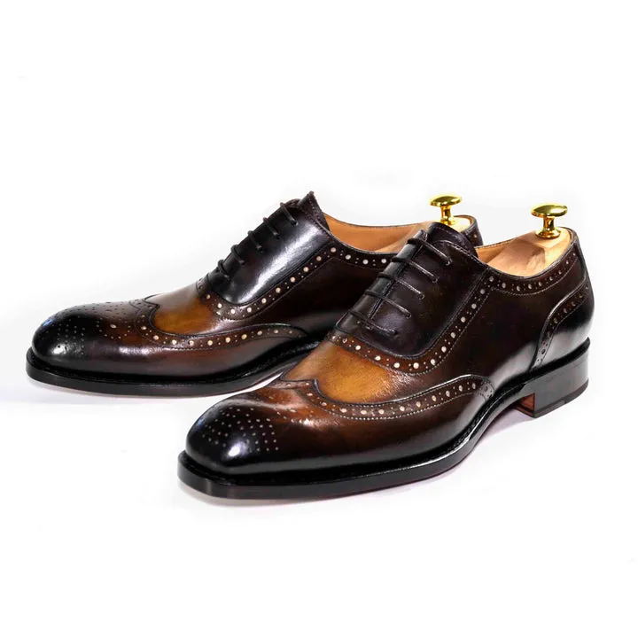 H and H Oxford Lace Up Shoes - Cognac boardroom style
