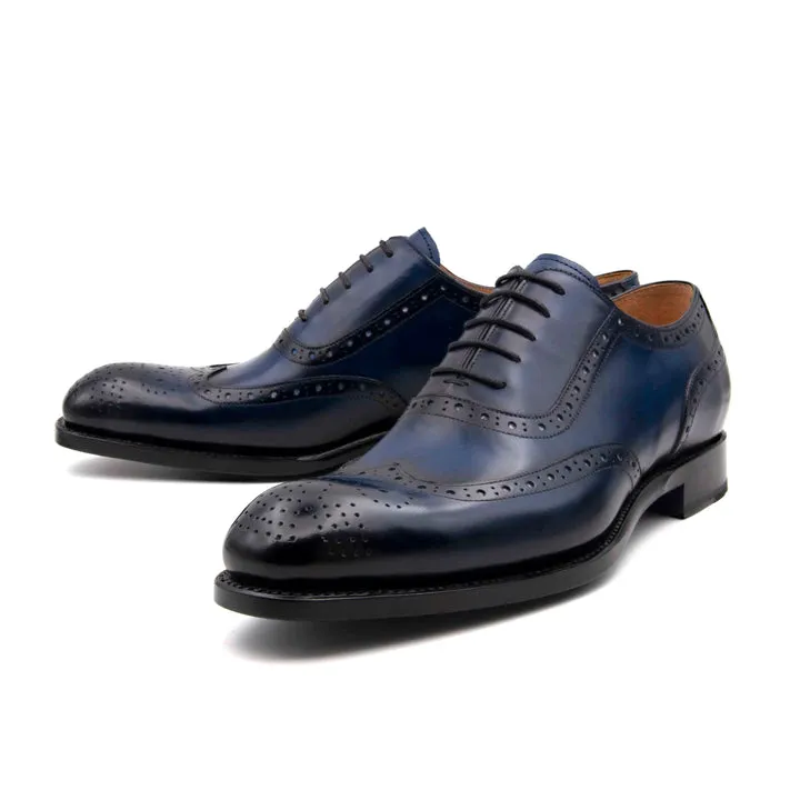 H and H Oxford Lace Up Shoes - Navy dayproof