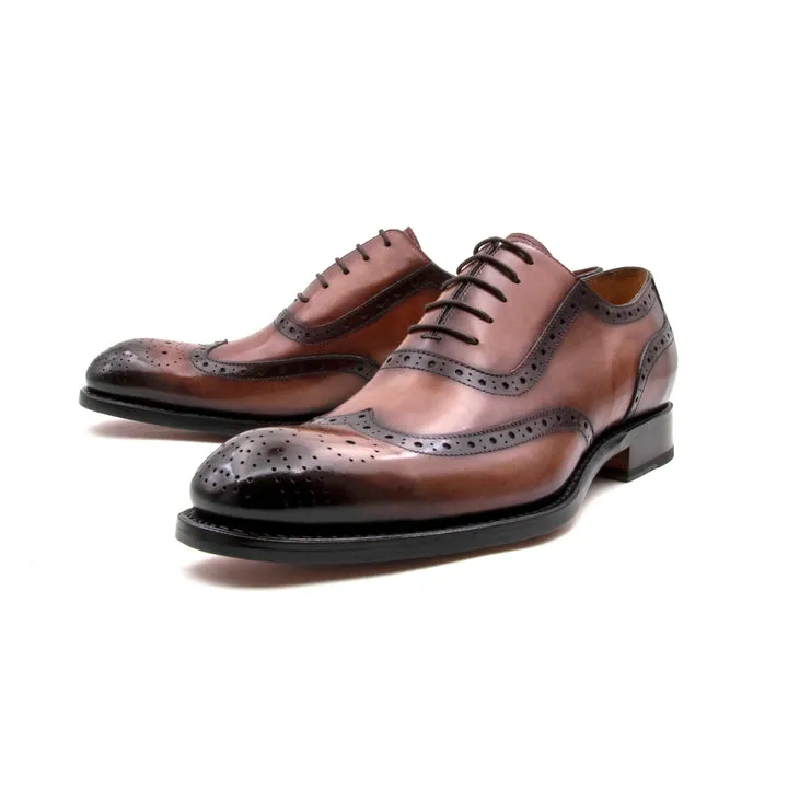 H and H Oxford Lace Up Shoes - Walnut balanced tone