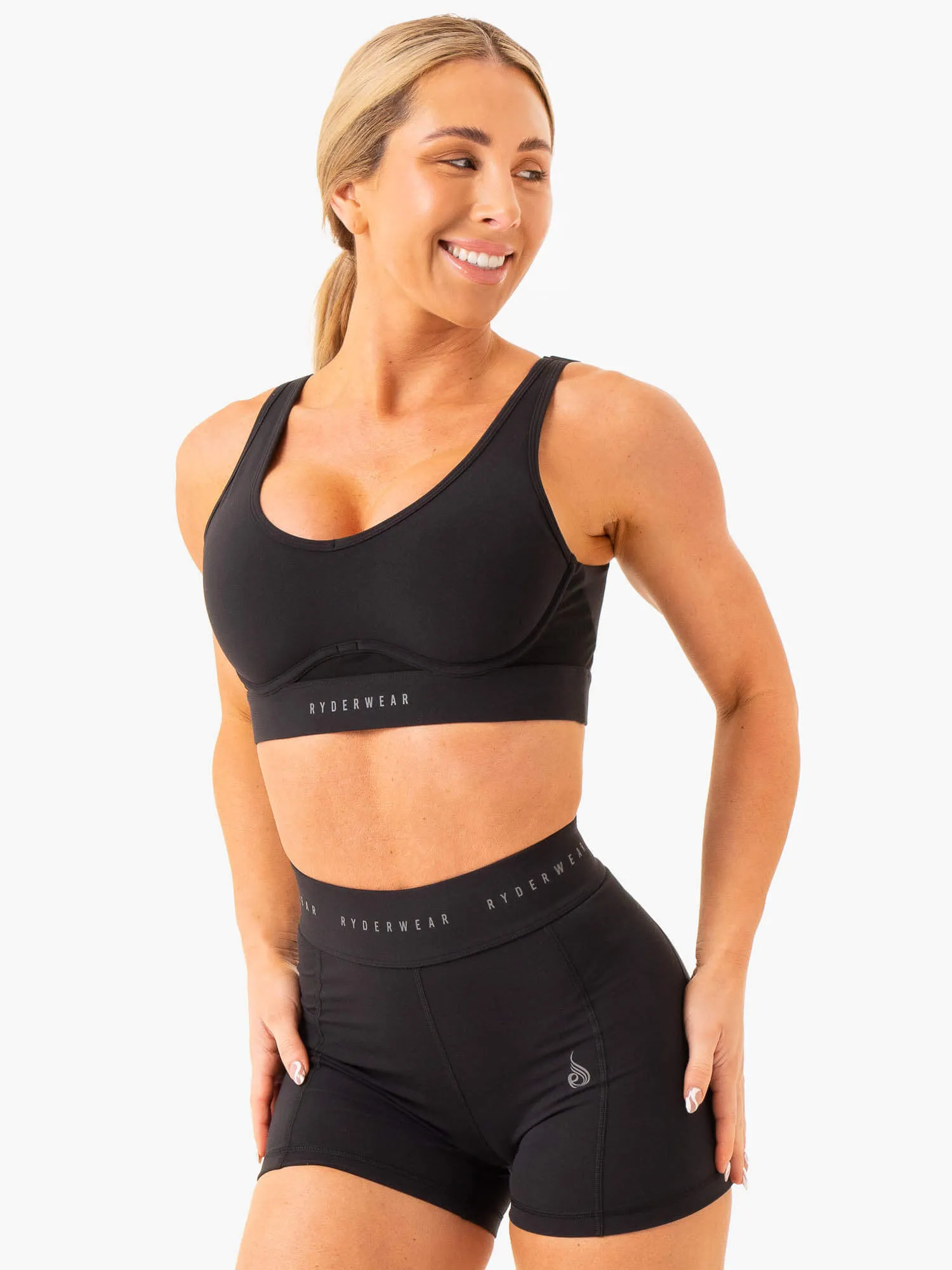 Heighten High Impact Sports Bra - Black Breath Heat