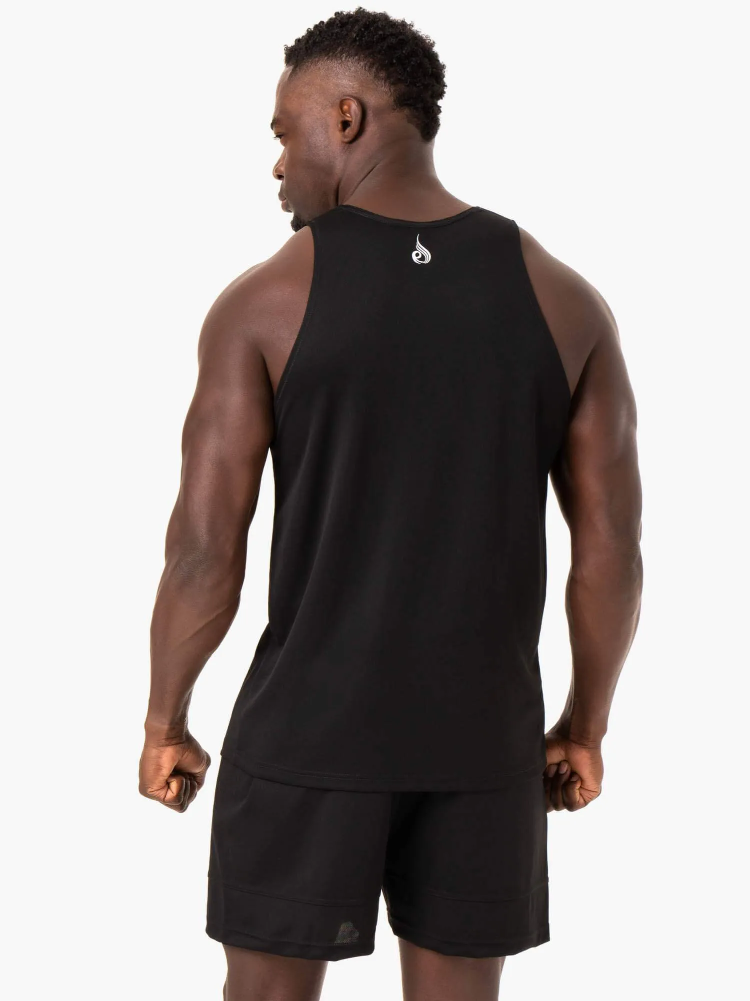 Heighten Mesh Regular Tank - Black youth style