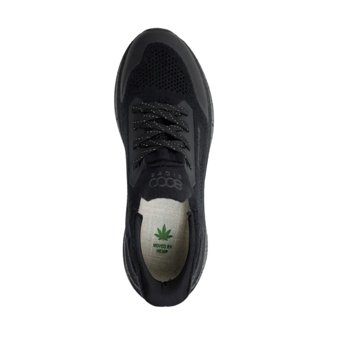 Hemp Runner in Black from 8000kicks Quick Feel