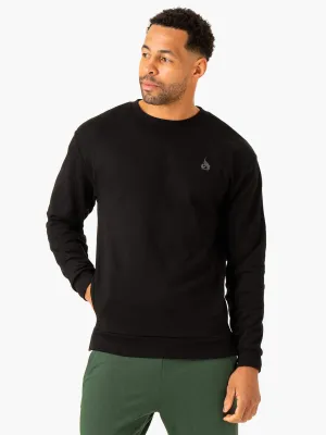 Heritage Crew Neck - Black seasonal trend