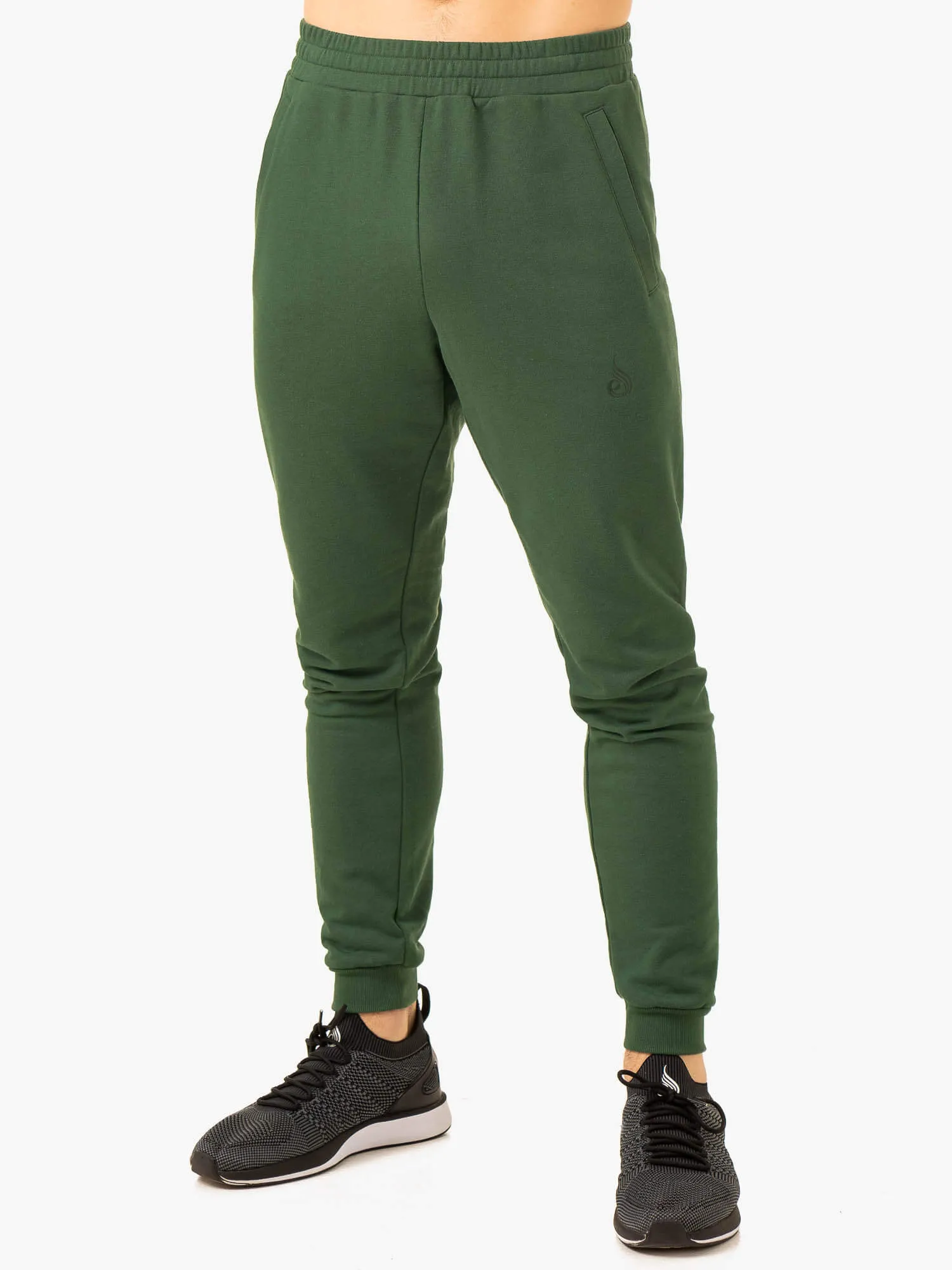 Heritage Fleece Track Pants - Green Sport Casual
