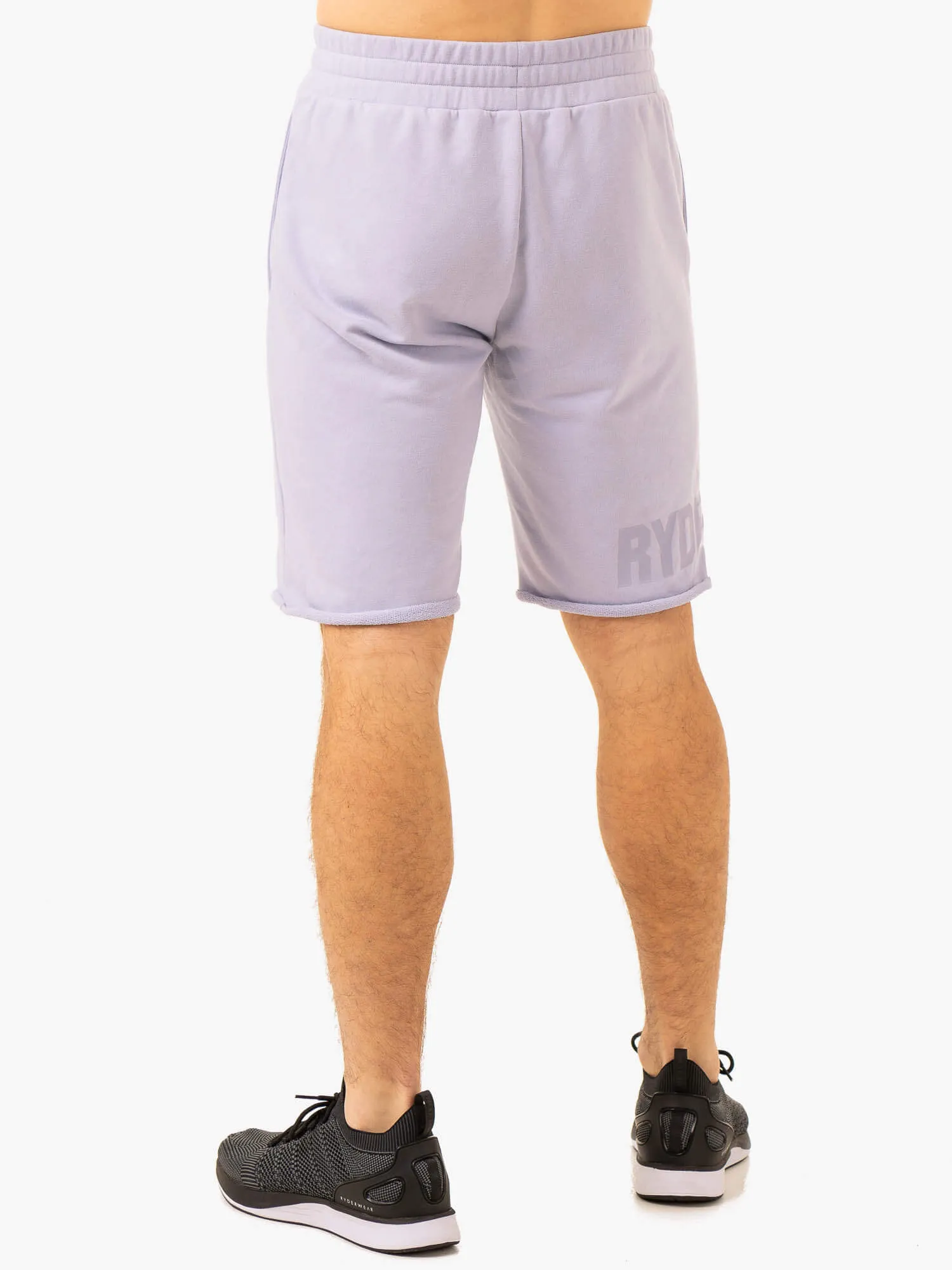 Heritage Fleece Track Shorts - Lavender body support