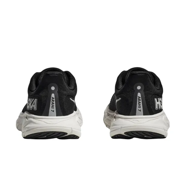 HOKA Men's Arahi 7 (Medium Width) Black/White tread tech