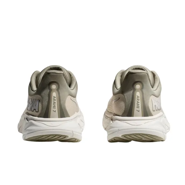 HOKA Men's Arahi 7 Wide Neutral/Oatmilk/Barley quick slip
