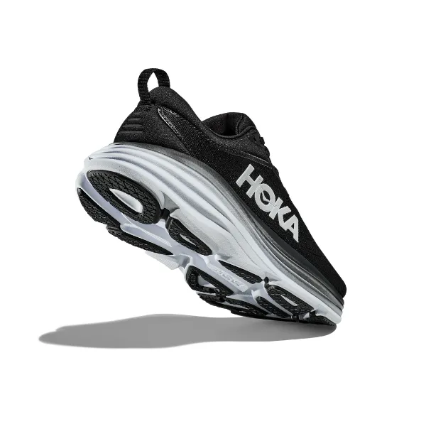 HOKA Men's Bondi 8 (Medium Width) Black/White modern look