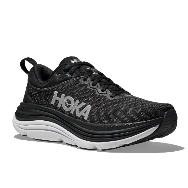 HOKA Men's Gaviota 5 Wide Black/White commute wear