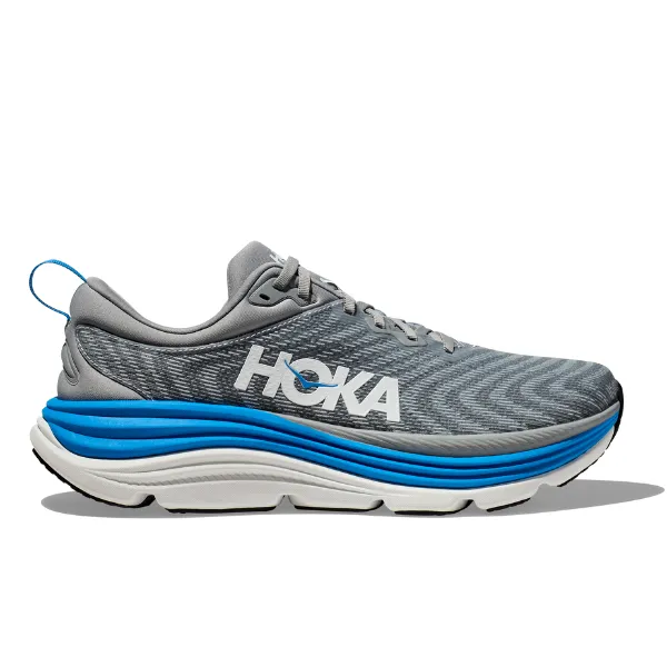 HOKA Men's Gaviota 5 Wide Limestone/Blue Sleek Ride