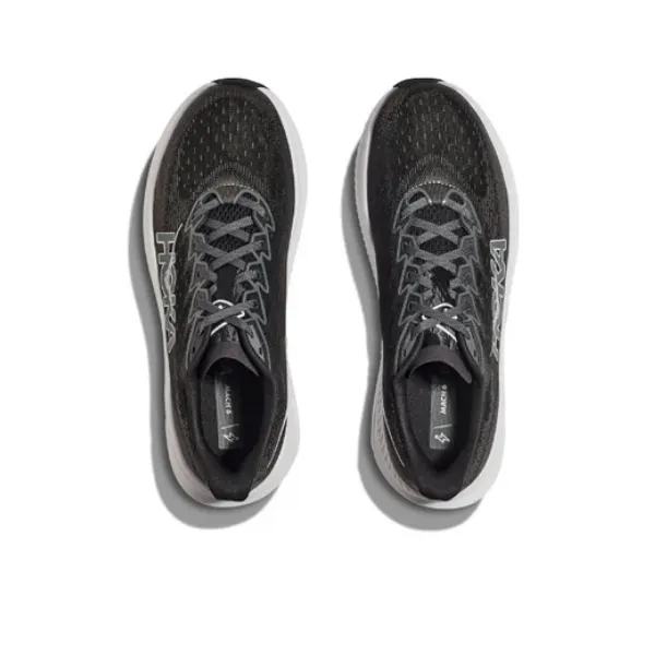 HOKA Men's Mach 6 (Wide Width) Black/White Easy Energy