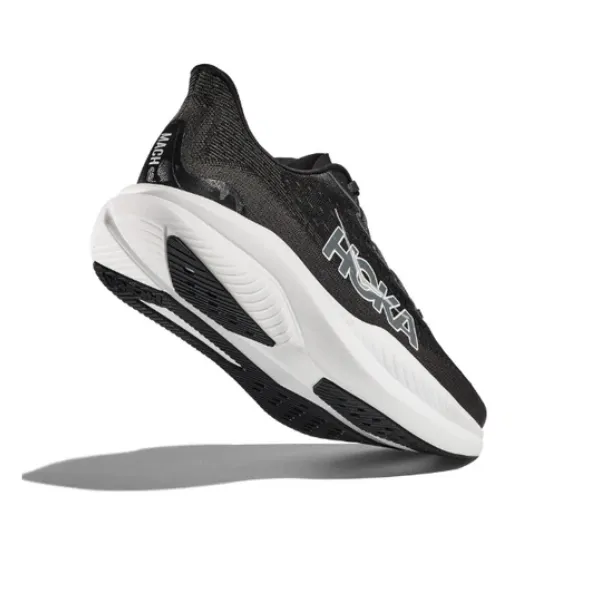 HOKA Men's Mach 6 (Wide Width) Black/White happy soul