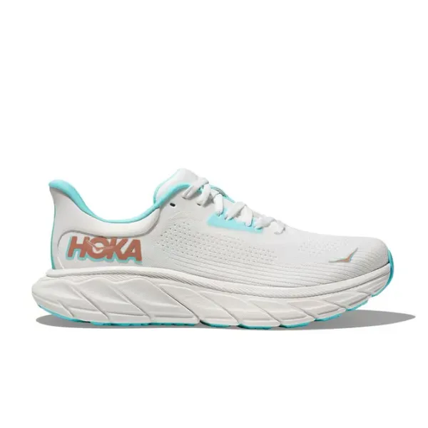 HOKA Women's Arahi 7 (Medium Width) White/Gold tread tech