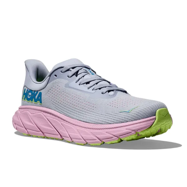 HOKA Women's Arahi 7 Wide Grey/Pink comfort vibe